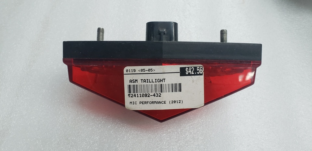 tail light assembly, red