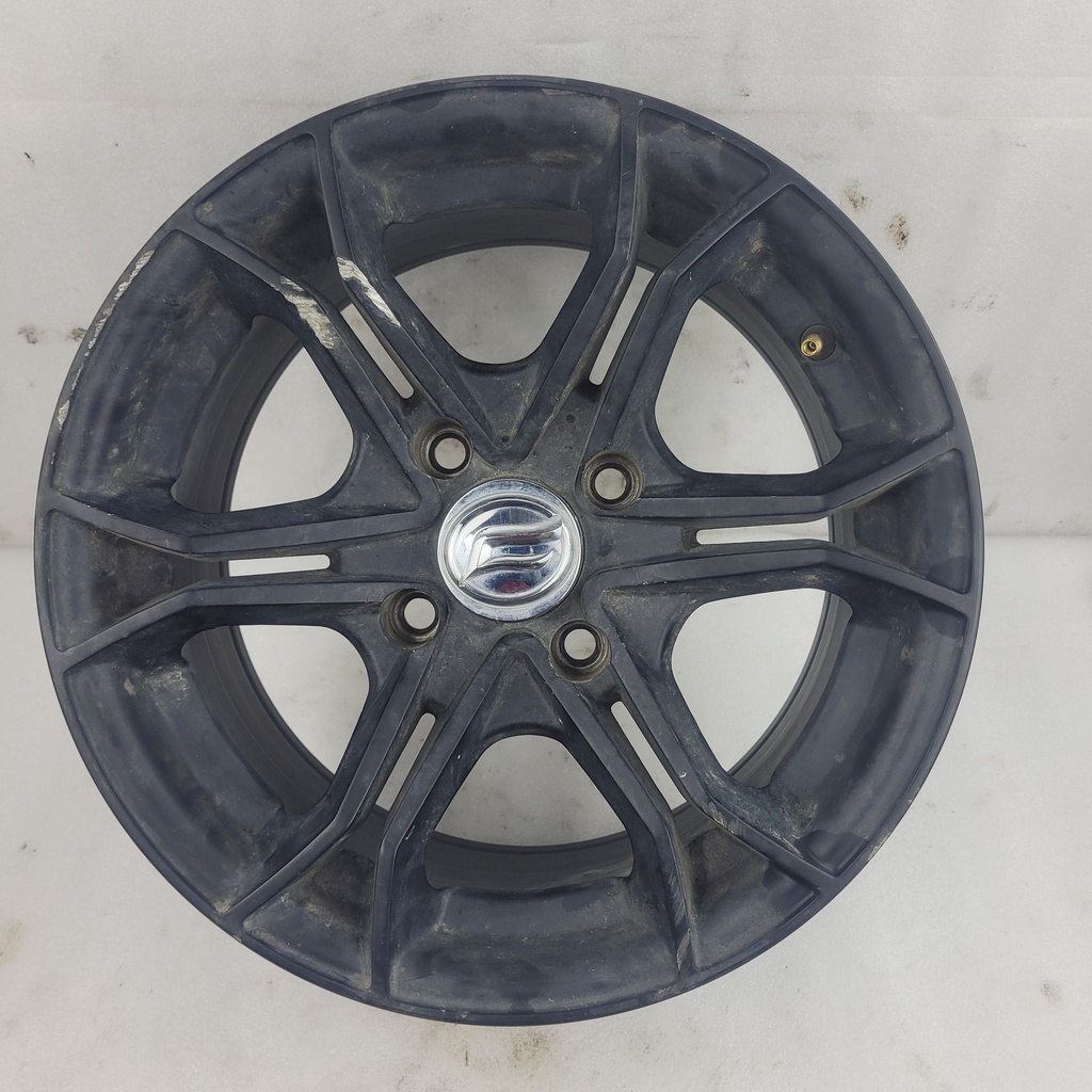 front alum. rim, matt black 14", alum rim,bake matte black painting