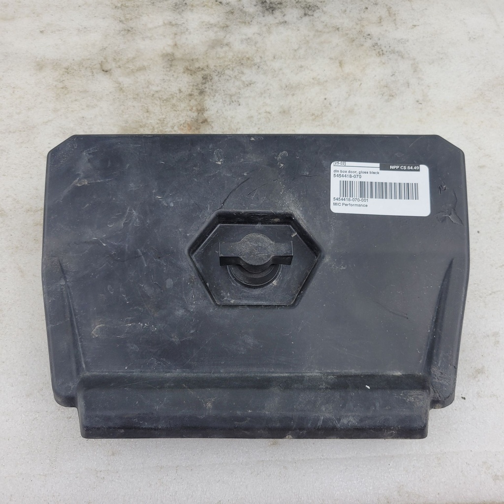 din box door, gloss black