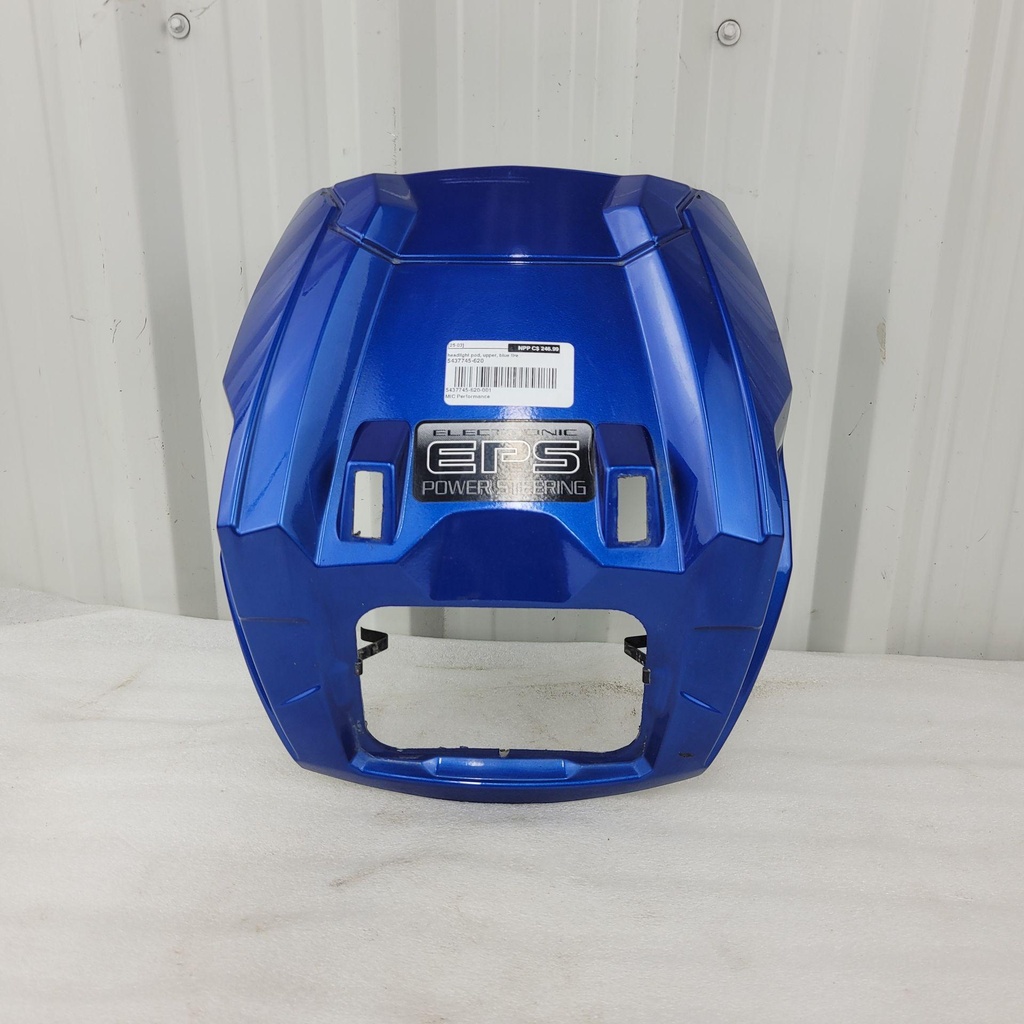 [5437745-620-001] headlight pod, upper, blue fire
