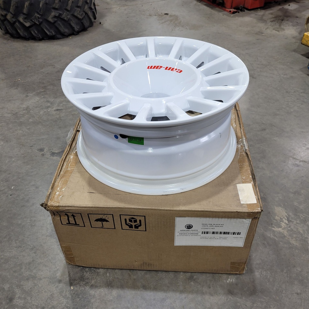 2019-2022 Can-Am Ryker WHITE Rear Back Wheel Rim 15x6.50"