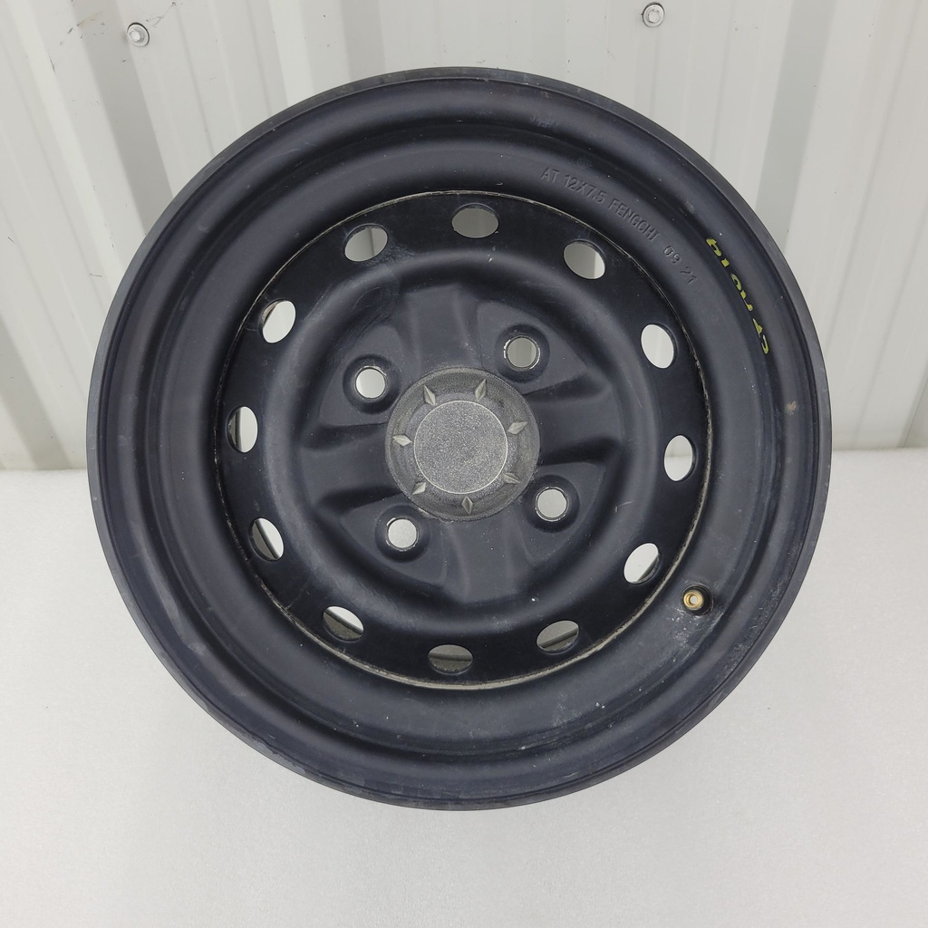 12" steel rim, black 12 in, steel rim, black