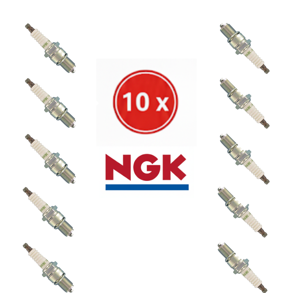 Lot de 10 Bougies NGK BR9EYA V-Power (V-Groove) - Allumage Amélioré pour Motoneige/Motocross 2T