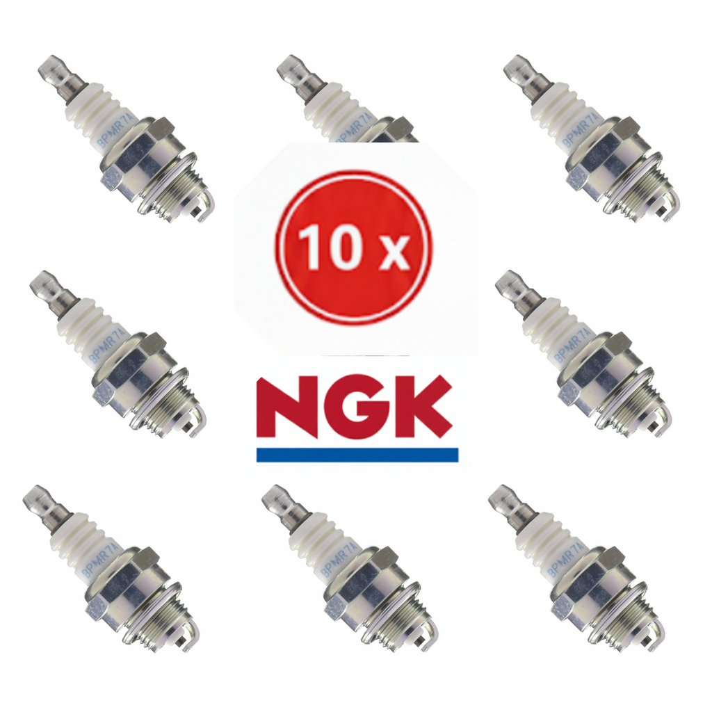 Set of 10 NGK BPMR7A Spark Plugs - The Standard for Chainsaws, Snow Blowers & Grass Trimmers (Stihl/Husqvarna)