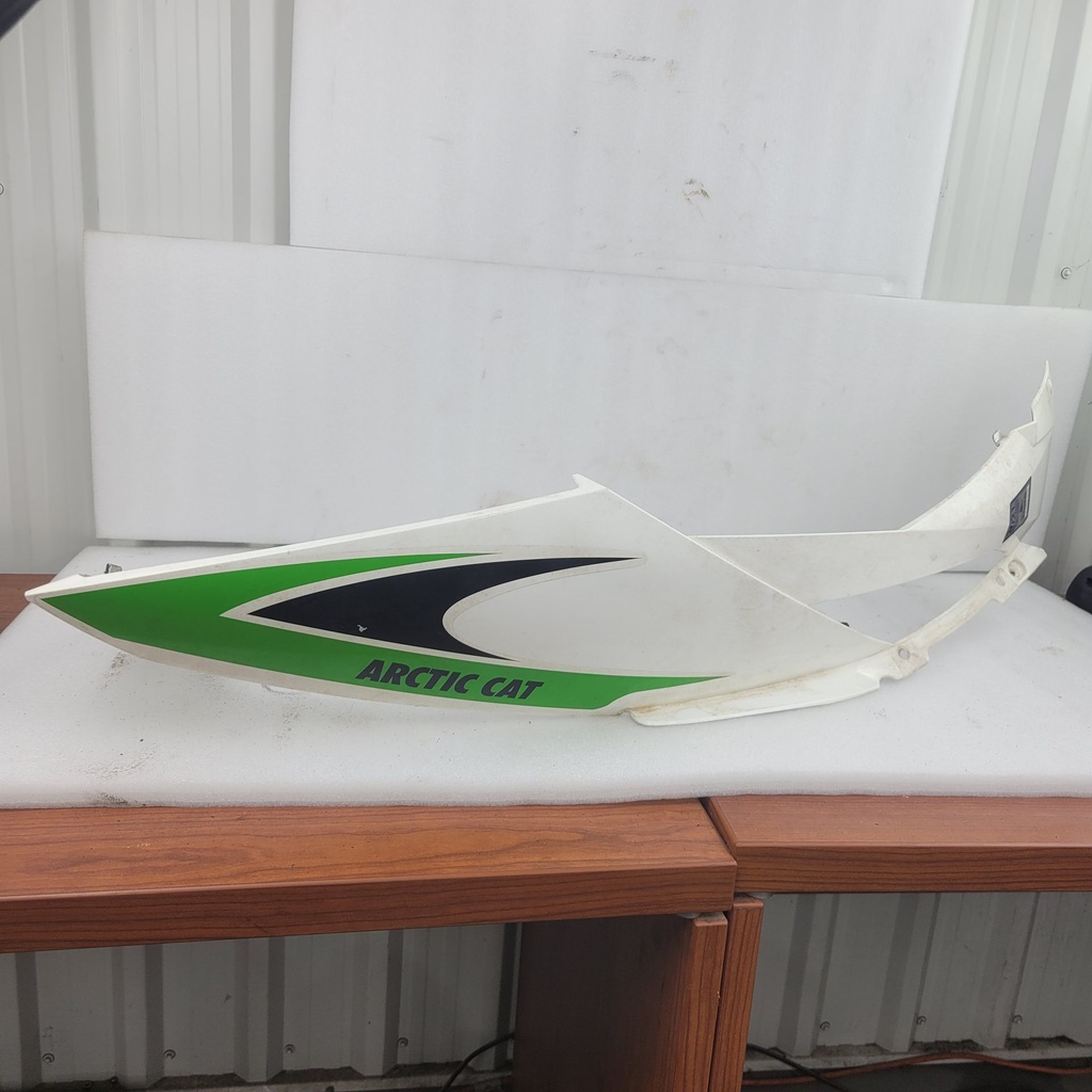 hood w/decals - left - white (inc. 2-5)