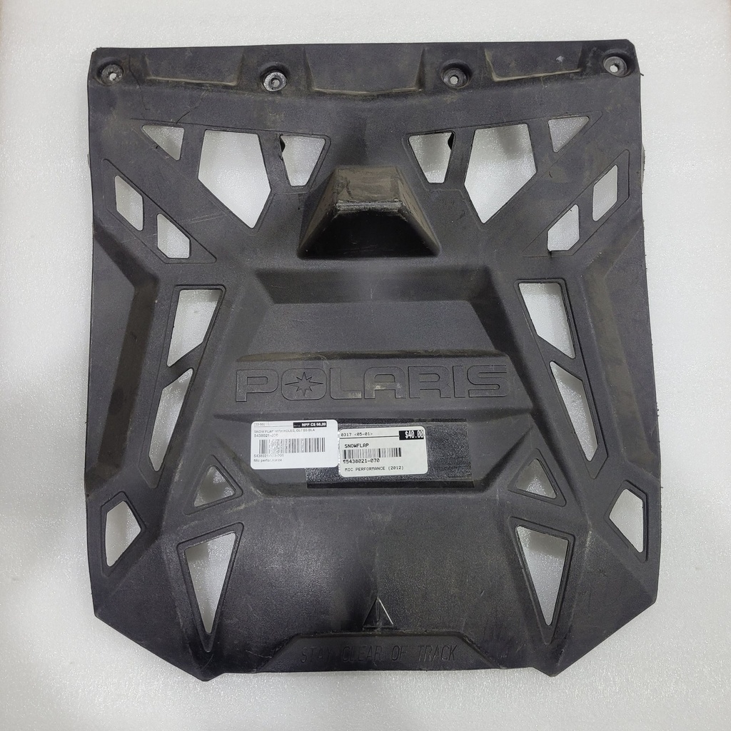 SNOW FLAP WITH HOLES, GLOSS BLA