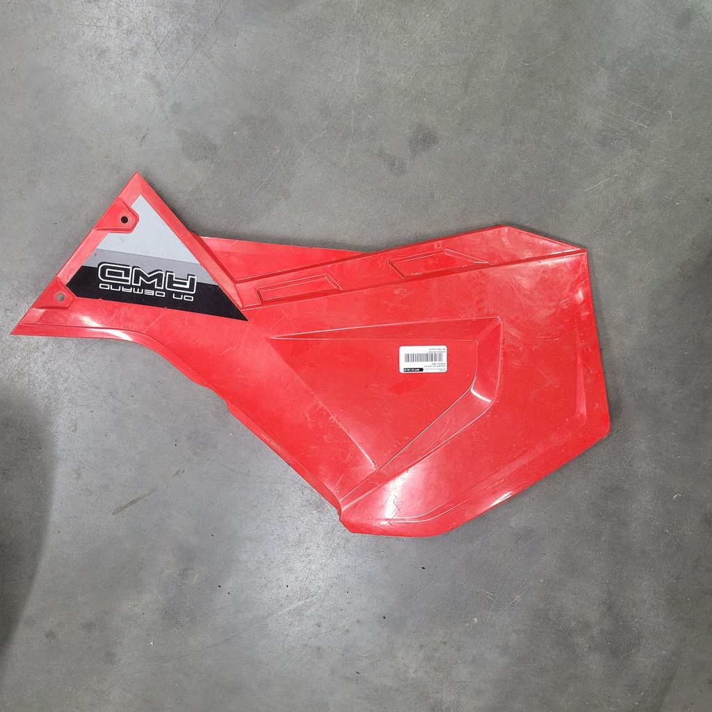 side panel, left, indy red