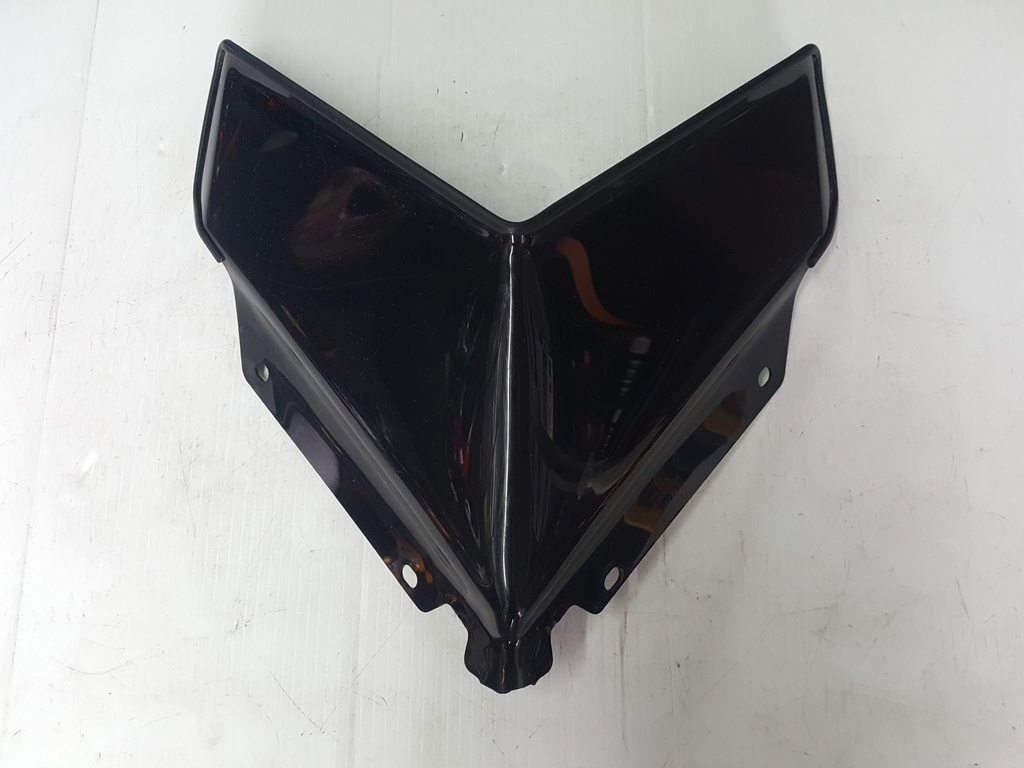 low windshield, glossy black