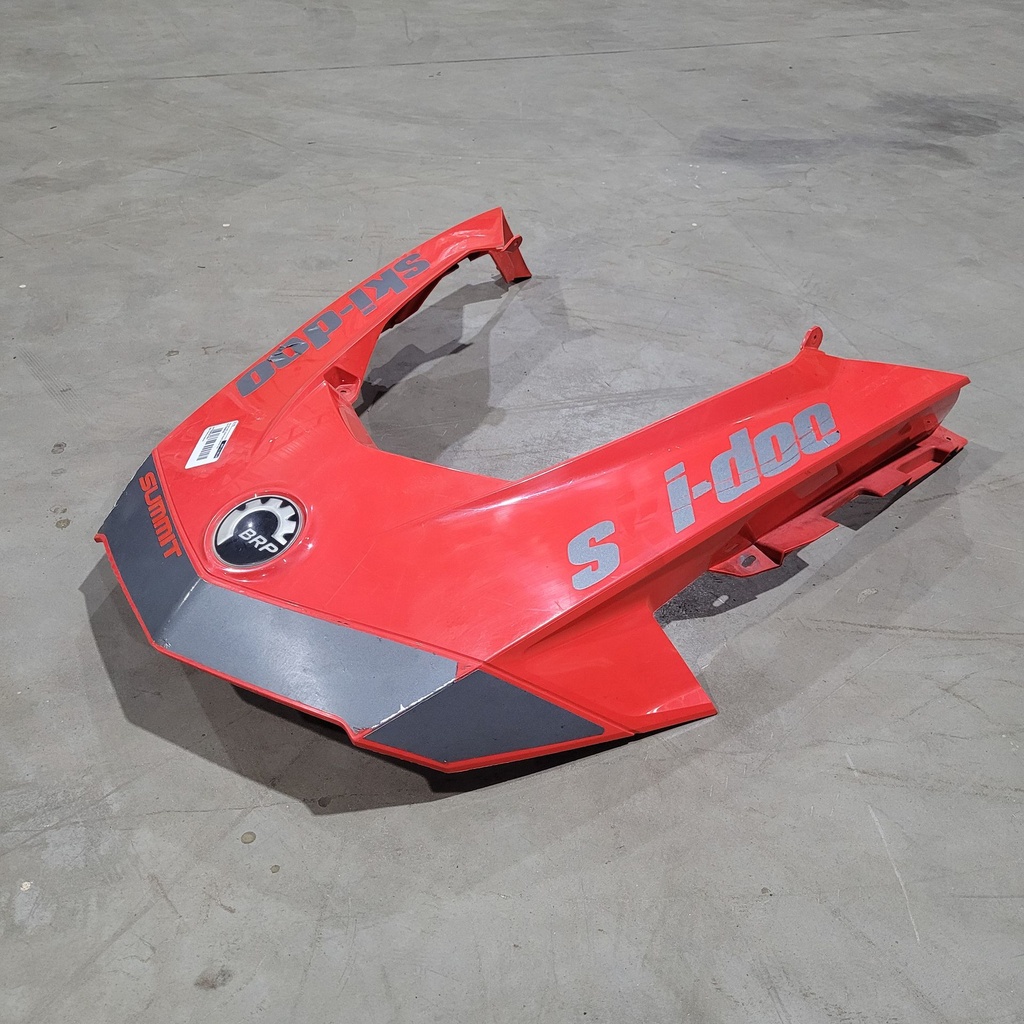 can-am red, front hood model catalyst gray/lava red