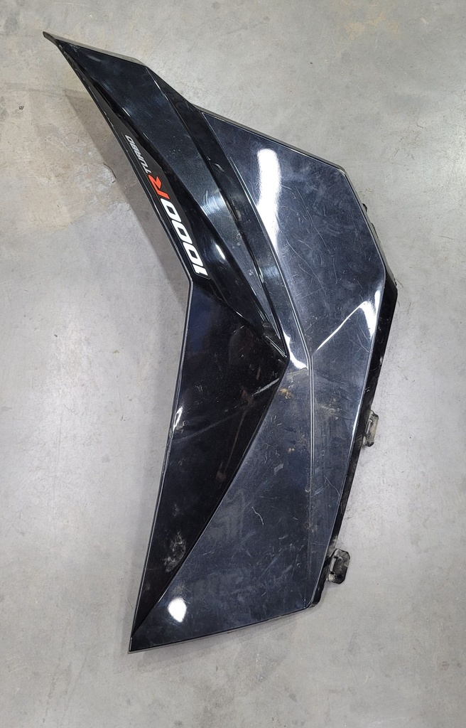 deep black rh fixe hood model-black/white/green