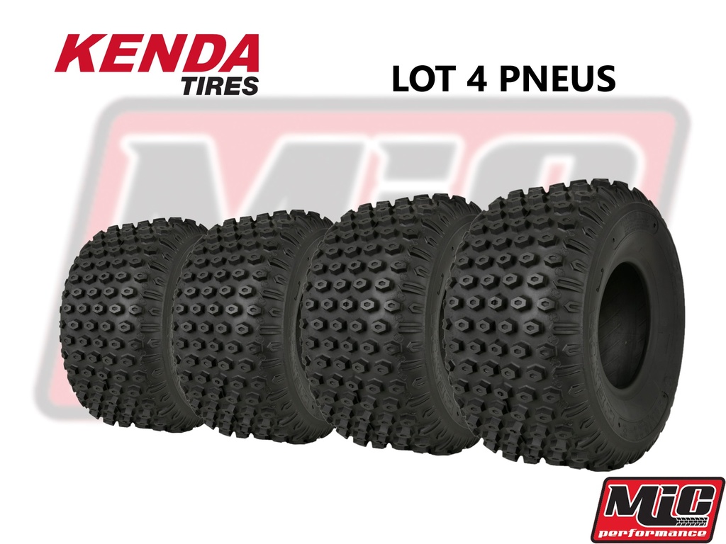 LOT de 4 PNEUS KENDA 19X7-8 2PR SCORPION K290