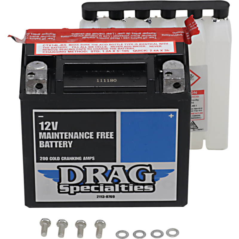 DRAG SPECIALTIES BATTERIES  CTX14L-BS FT