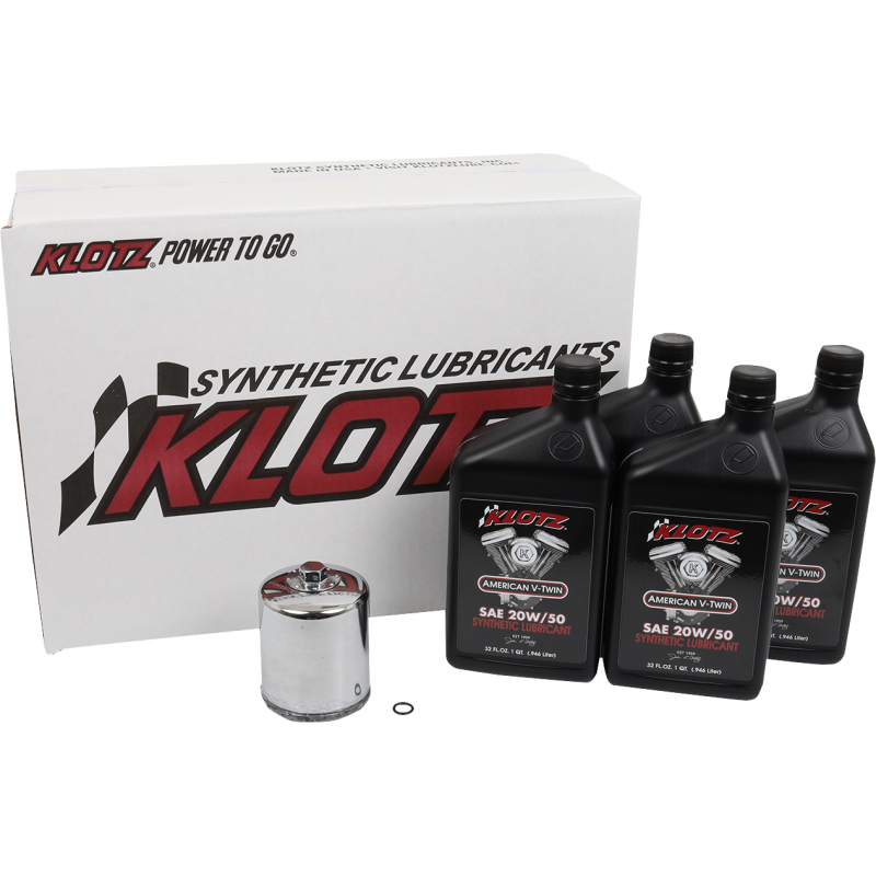 BASIC 4 QUART SYNTHETIC ENGINE OIL AND CHROME FILTER KIT