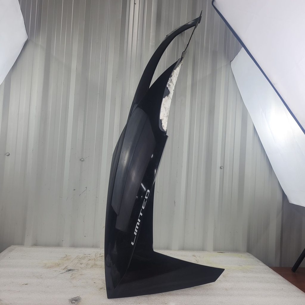 hood w/decals - left - black (inc. 2-5)