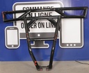 POLARIS- Rear Deluxe Bumper, Black-2880164-458