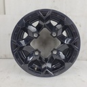 black, rear rim